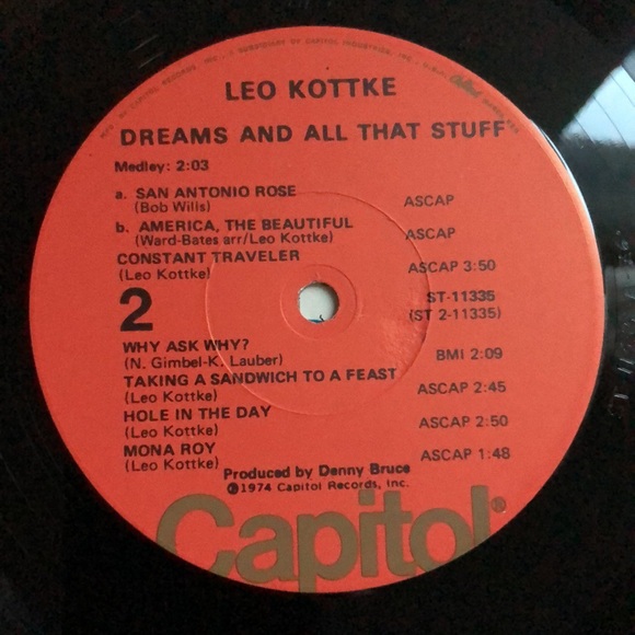 Leo Kottke Dreams And All That Stuff Vinyl Lp '74 - Picture 6 of 8